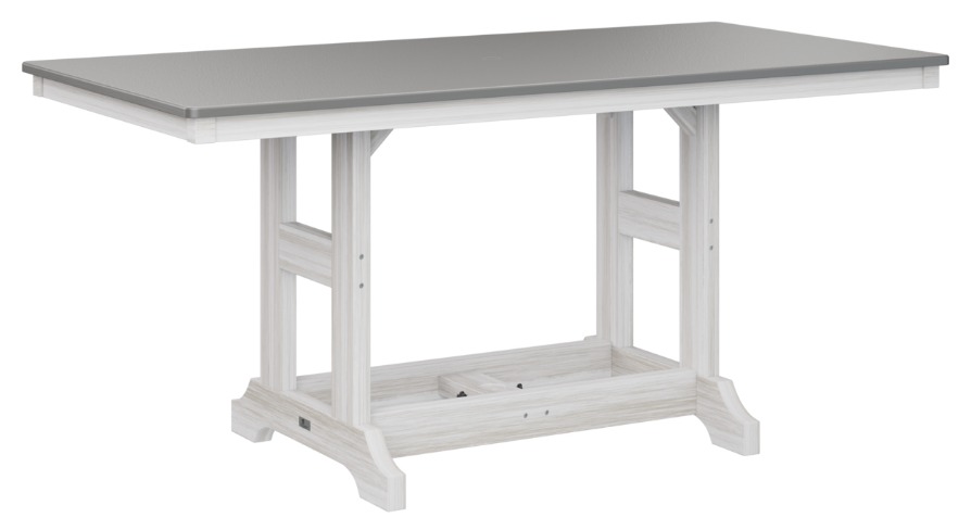 Berlin Gardens Garden Classic 33" x 66" Rectangular Hammered Bar Height Table (Natural FInish)